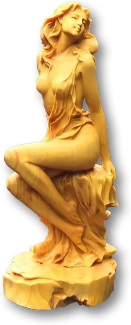 VICHE CATT Holzschnitzerei Göttin Schönes Mädchen Holzskulptur Figur, Höhe: 15 cm - Bild 1