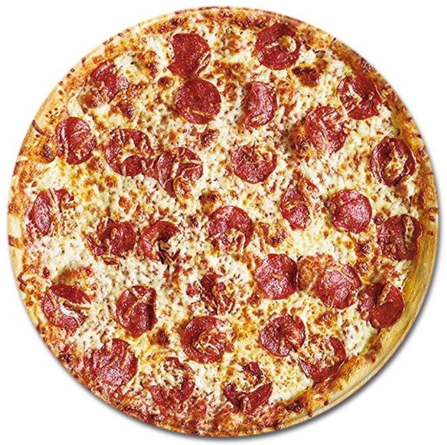 Runder Pizzateppich von Lodestar in Multicolour, Anti-Rutsch-Matte aus Polyester für Wohnzimmer und Schlafzimmer, Durchmesser: 40 cm - Bild 1