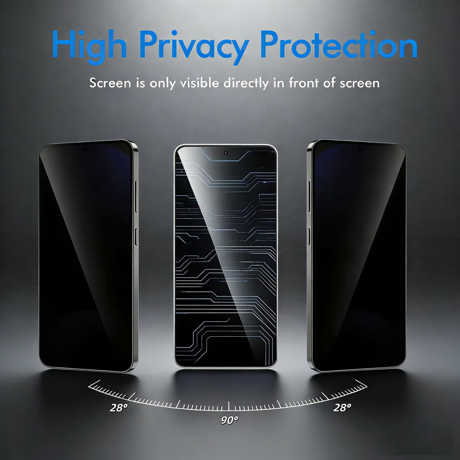 Advaka 3-teiliger Anti-Spy Sichtschutz Displayschutz aus gehärtetem 9H Glas für iPhone 12, 12 Pro und 12 Pro Max, transparent und case-freundlich - Bild 2