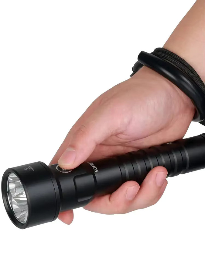SOFIRN SD09L Tauchlampe mit SST40 LED, 6800 Lumen, USB wiederaufladbare Unterwasser Taschenlampe, Schwarz - Bild 6