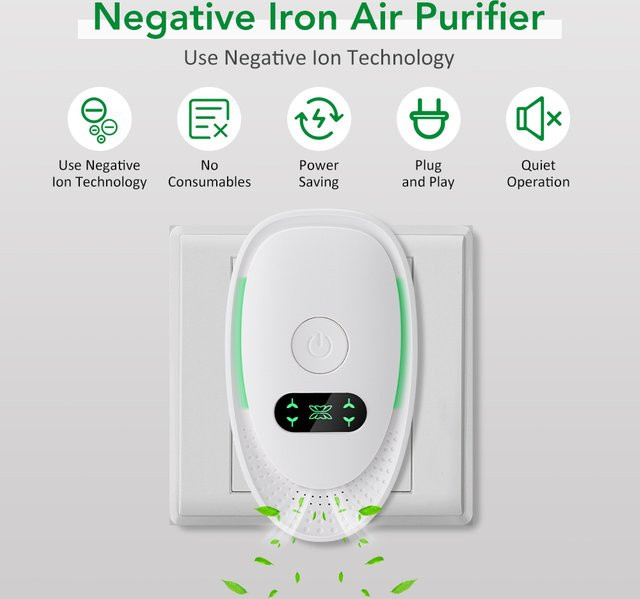 AFDEAL Negativ-Ionen-Luftreiniger Plug-In Mini-Ionisator in Weiß - Bild 1