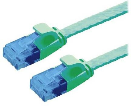 VALUE Patchkabel Kat.6A UTP extra-flach, grün, Länge: 3 m - Bild 1