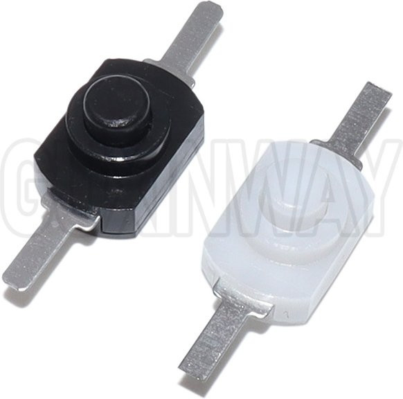 GUXINWAY 10er Set Mini Push Button Schalter Selbstverriegelnd 12 x 8 mm DC 30V 1A On Off für elektrische Taschenlampen - Bild 1