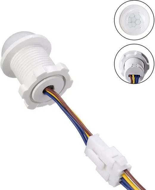 6er Set GGBEE Infrarot PIR Bewegungsmelder für Deckenlampen und LED Beleuchtung, Weiß - Bild 1