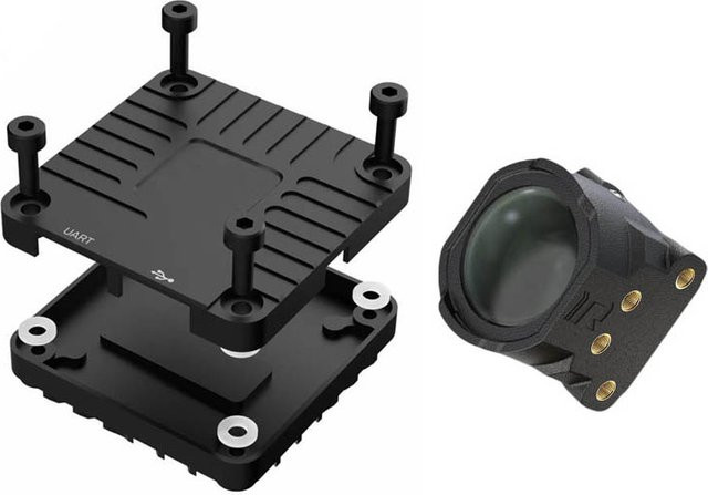 DJI O4 Air Unit Lite Zubehör Set mit Kühlkörper, Weitwinkel-Objektiv und Schutzhülle in Schwarz für FPV DIY Videoübertragung - Bild 1