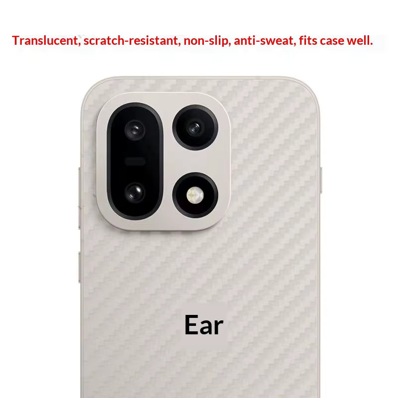 5 Stück Carbon Faser Schutzfolien für OnePlus 15, matte Rückseitenfolie, transparent - Bild 3