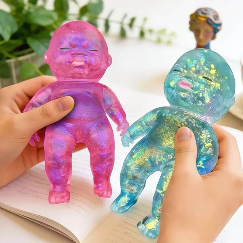 Anti-Stress-Quetschspielzeug Babyform, dehnbares Spielzeug mit langsamer Rückfederung - Bild 3