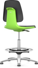 bimos Arbeitsstuhl Labsit mit Gleiter, grüne Stoff Sitzschale, Sitzhöhe: 52,0 - 77,0 cm - Bild 1