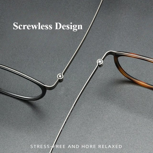 TILIKEU Korrektionsbrille, randlos, quadratisch, Titan, Herren - Bild 1