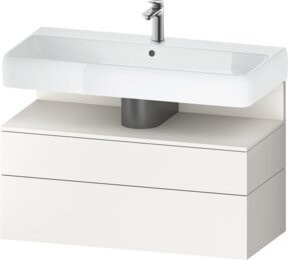 Duravit Waschtischunterschrank Qatego in Weiß mit 1 Kasten und Nischenbereich, B/T/H: 99 x 47 x 59 cm - Bild 1