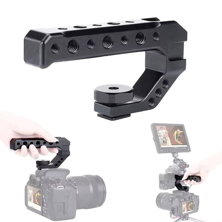 SmallRig Kamera Oberer Griff als Handstabilisator und Kaltschuh-Adapter für DSLR und spiegellose Kameras, Schwarz - Bild 1