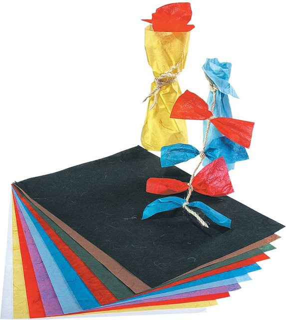 Folia Faserseide aus Maulbeerbaumfasern und Strohseide, Multicolor, 10 Blatt - Bild 1