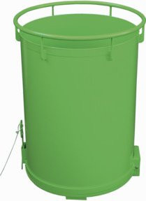 Bauer Südlohn Rundbehälter RB 450 in Resedagrün aus Stahl emaille - Bild 1