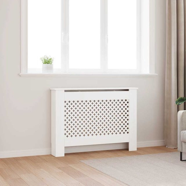 vidaXL Heizkörperabdeckung aus MDF in Weiß, B/T/H: 112 x 19 x 81,5 cm - Bild 1