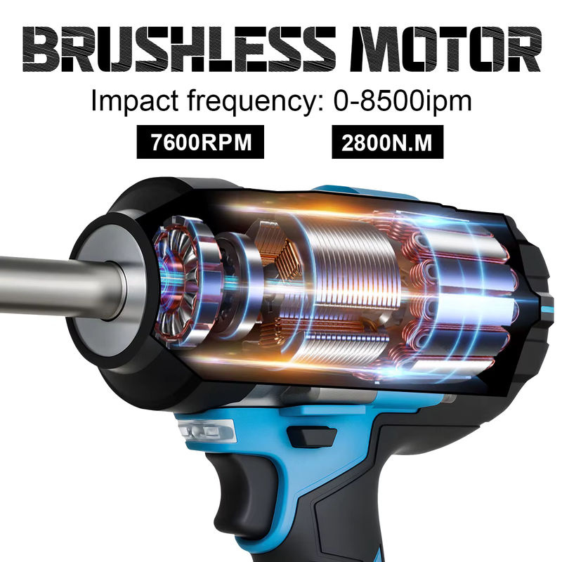 Makita GΣ 2800 N.M Bürstenloser elektrischer Schlagschrauber mit verlängertem Amboss und 1/2 Zoll für 18V Akku-Systeme - Bild 4