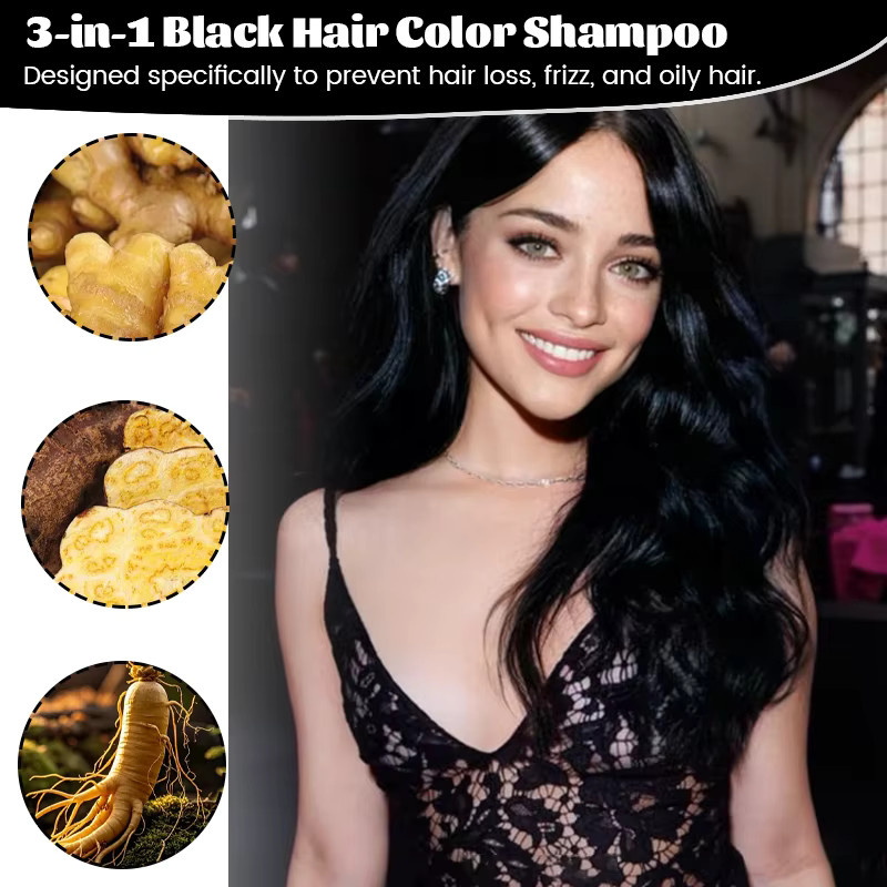 Schwarzes Haarshampoo mit Kräutern, 10 Stück - Bild 2