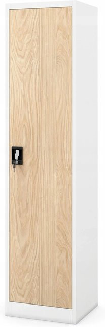 Jan Nowak Büro Aktenschrank ALEX in Weiß und Sonoma Eiche mit verstellbaren Regalböden und Schloss, H: 185 cm, B: 45 cm, T: 40 cm - Bild 1