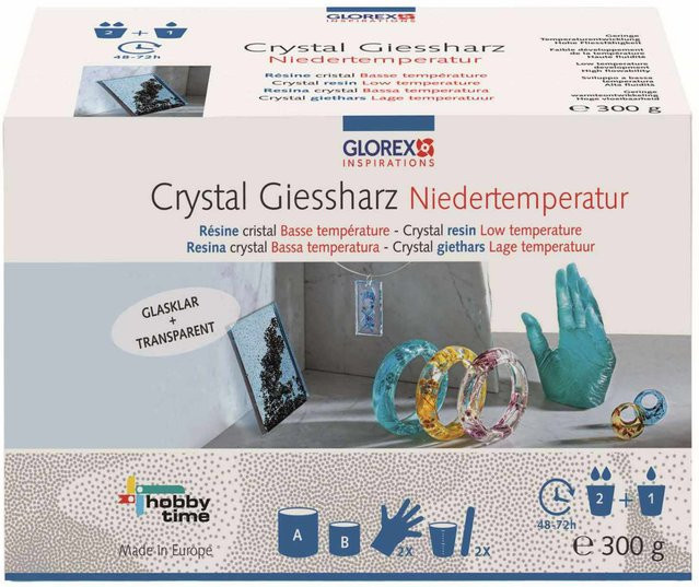 Glorex Crystal-Gießharz Niedertemperatur transparent 300 g - Bild 1