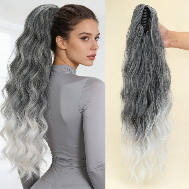 LISI HAARE Haarverlängerung Pferdeschwanz, Grau, 26 Inches, Damen - Bild 1