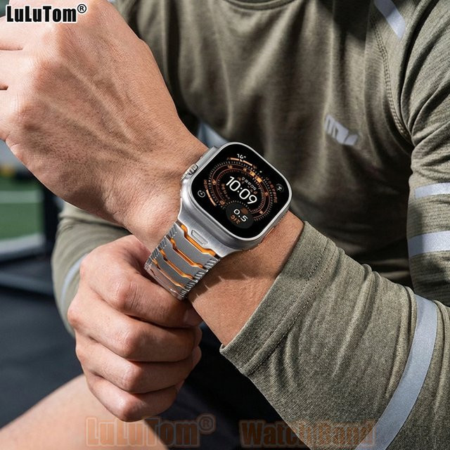 LuLuTom Uhrenarmband Titan, Kautschuk, Schwarz, Unisex - Bild 1