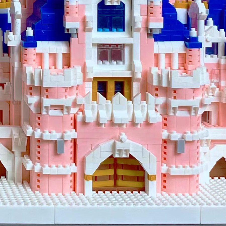 Doubuilt Honey Pink Castle, Modellbausätze Micro Mini Bausteine, Prinzessin - Bild 2