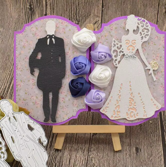 Paar Metallschnittwerkzeuge und Schablonen für DIY Scrapbooking und dekorative Prägung - Bild 2