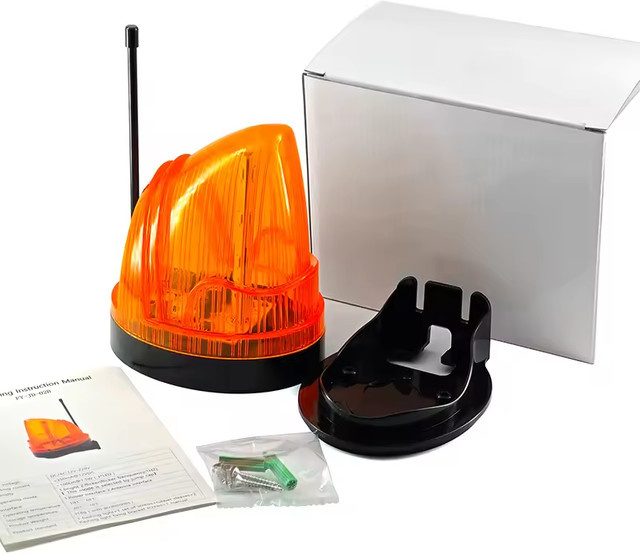 KUANGZIPENG LED Signal-Alarmleuchte für Garagentore zur Notfallwarnung, Wandmontage, Gelb/Orange, 12V 24V 220V - Bild 1