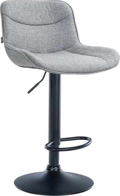 DELUKE Barhocker RAGAD höhenverstellbarer Barstuhl mit Lehne, grau und schwarz, B/T/H: 49 x 51 x 85 cm - Bild 1