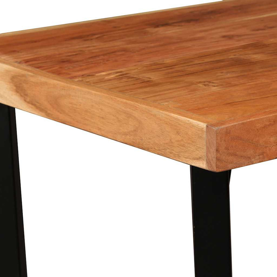 vidaXL Bartisch aus Akazien-Massivholz in Braun im Industrie-Stil, B/T/H: 60 x 60 x 107 cm - Bild 4