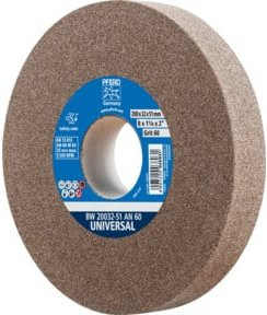 PFERD Schleifbockscheibe A60 Braun für universelle Schleifaufgaben, Durchmesser: 200 mm, Breite: 32 mm, Bohrung: 51 mm - Bild 1