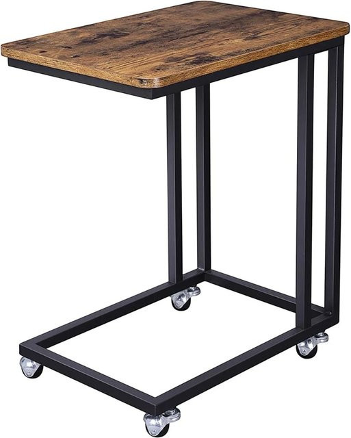 Vasagle Serviertisch mit Rollen im Vintage-Look, Braun-Schwarz, B/T/H: 35 x 50 x 60 cm - Bild 1