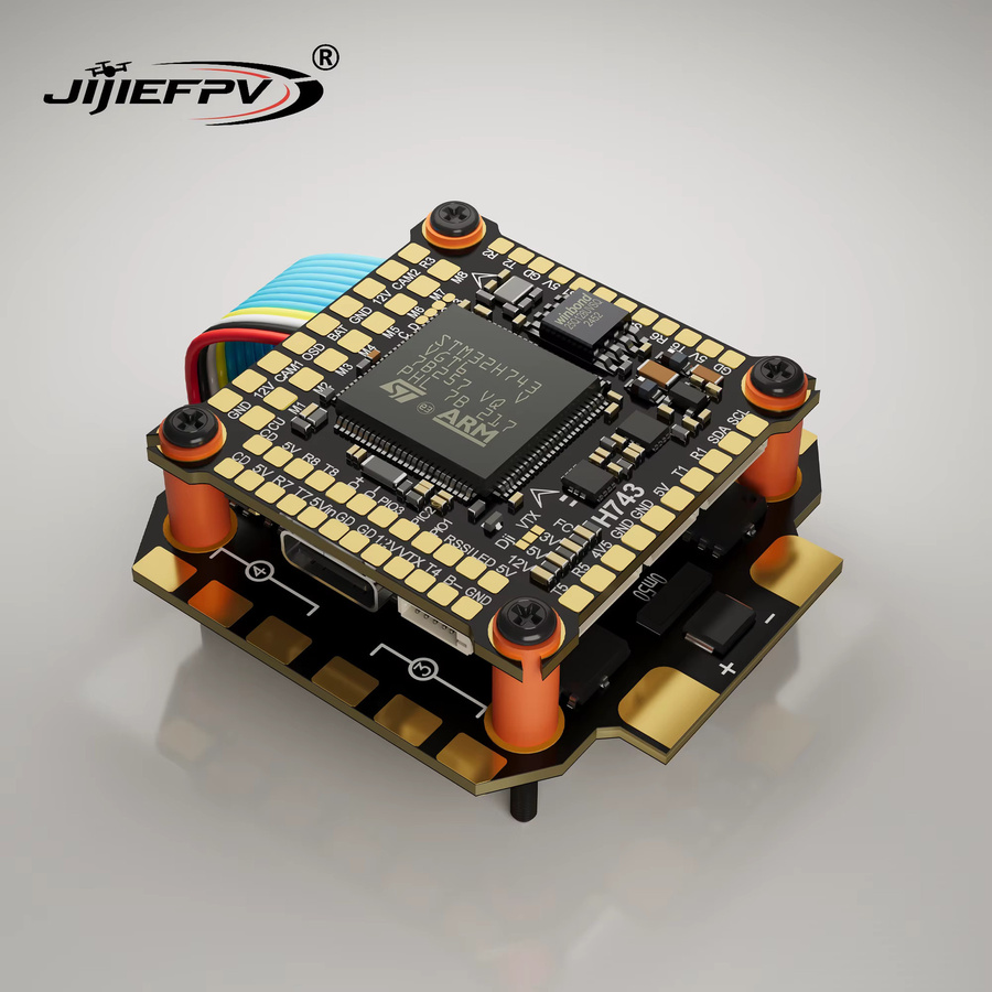 JIJIE H7V6S H7 V6 V6S PLUS FC Stack Flugsteuerungsplatine mit Barometer und OSD sowie ESC in Schwarz für FPV Racing Drohnen und Quadcopter - Bild 2