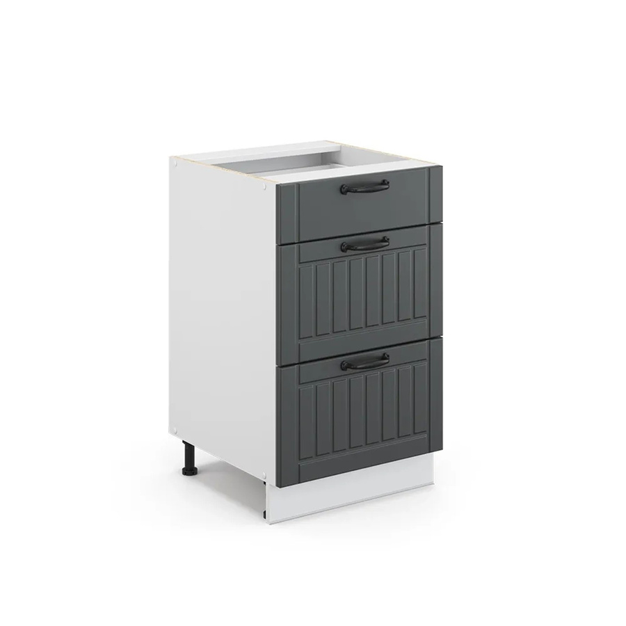 Vicco Badschrank Fame-Line in Anthrazit und Weiß mit Soft-Close-Türen und internen Schubladen, B/H: 50 x 82 cm - Bild 2