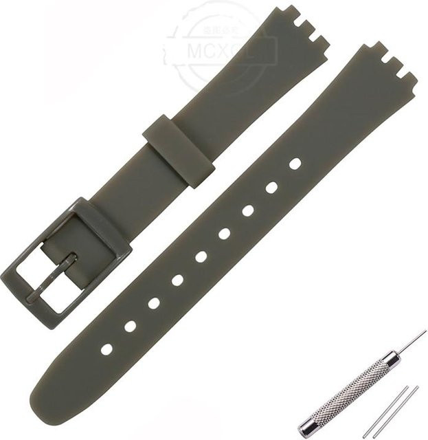 MCXGL Uhrenarmband Silikon, 12mm, grau, Damen - Bild 1