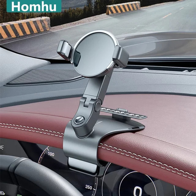 Homhu Universal 360-Grad Handy-Halterung für das Autodashboard in Pink - Bild 1