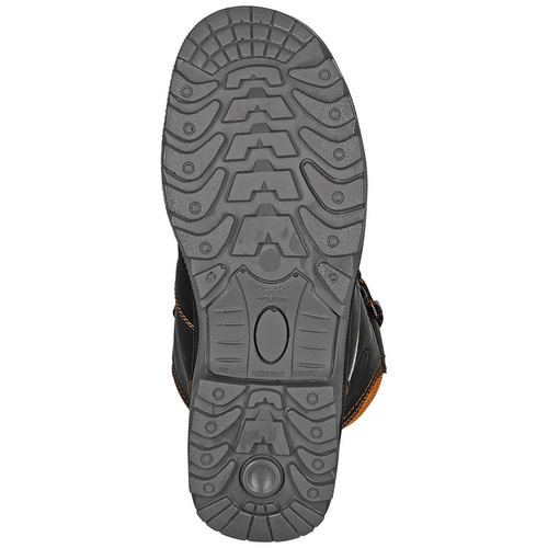 safety and more Schnittschutz-Stiefel S3 aus Leder und Polyester, schwarz/orange, Größe 43 - Bild 4