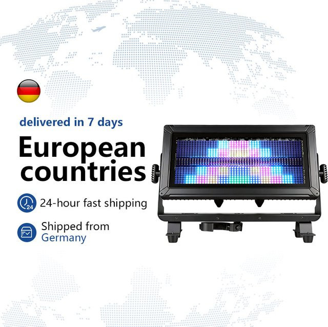 Wasserdichtes LED Stroboskoplicht 400W mit DMX-Steuerung, Superheller Outdoor-Wallwasher für Bühnenbeleuchtung, Konzerte und DJ-Einsätze, Schwarz - Bild 1