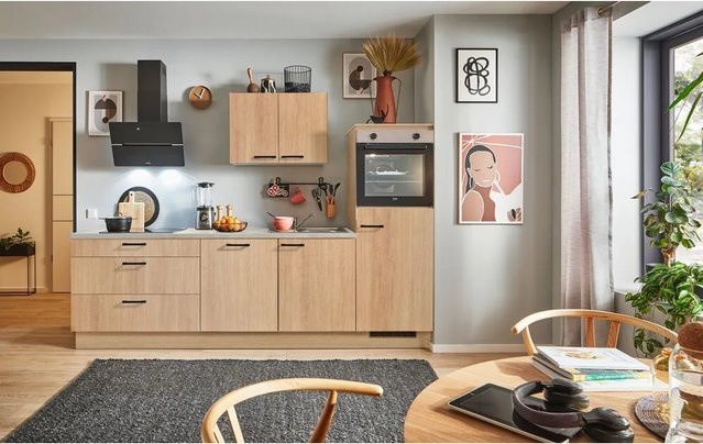 pino Küchenzeile Eiche Aviva mit 1 Geräteschrank, Breite: 260 cm - Bild 1