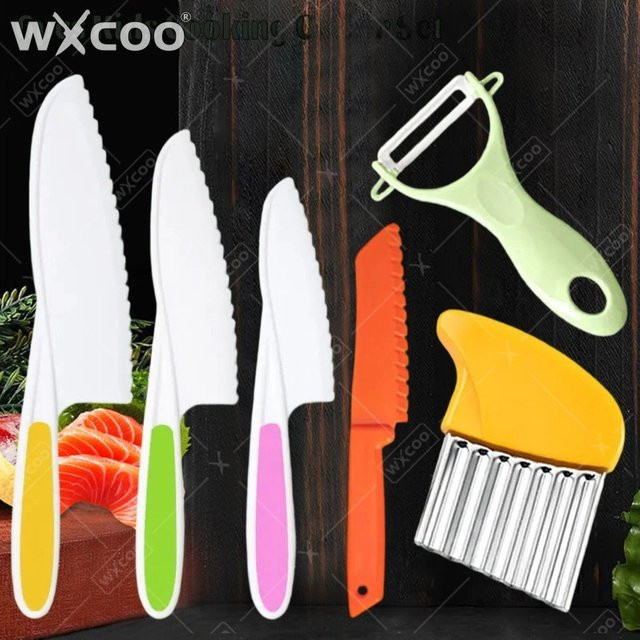 WXCOO Obstmesser-Set, 6-teiliges Set, Kunststoff, Bunt / Mehrfarbig - Bild 1