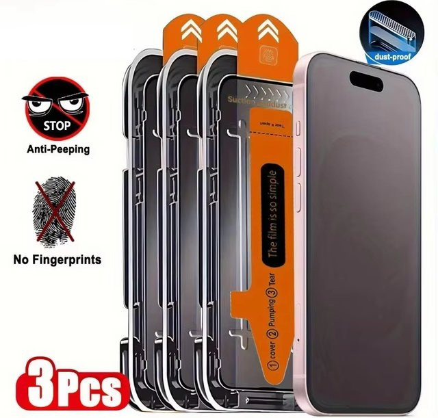 3-teiliges Anti-Spionage Sichtschutzglas für Samsung Galaxy S26 S25 S24 Ultra A56 A55 A17 A16 A07 A06 A37 A57 5G in Transparent - Bild 1