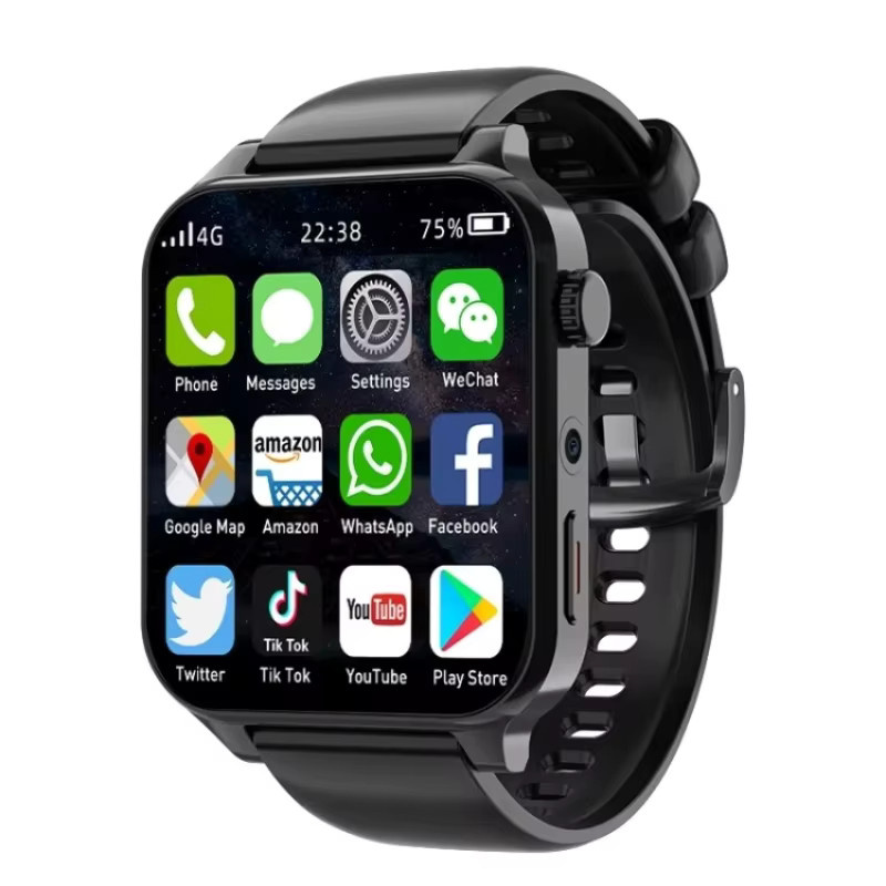 Rogbid Brave 3 Smartwatch, Android 10, 1,99 Zoll, Schwarz, Silikon - Bild 7