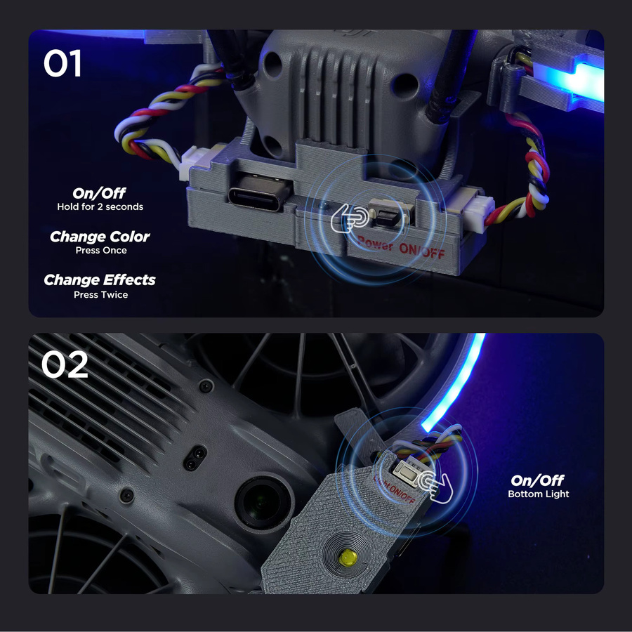 VIFLY Neo2Halo LED-Lichtstreifen für DJI Neo 2 - Bild 4