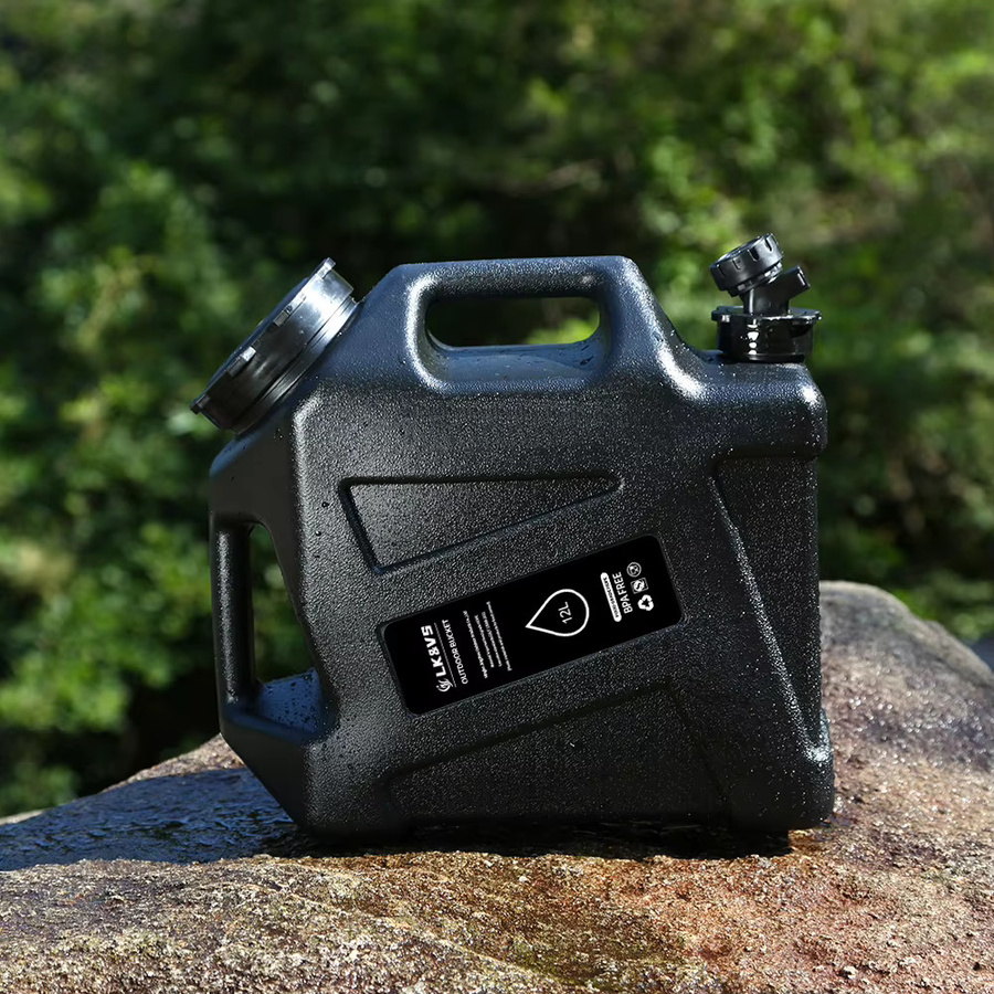 Alloet Wasserbehälter 12 l, auslaufsicherer Wasserspeichertank in Beige für Camping, Auto und Outdoor - Bild 3