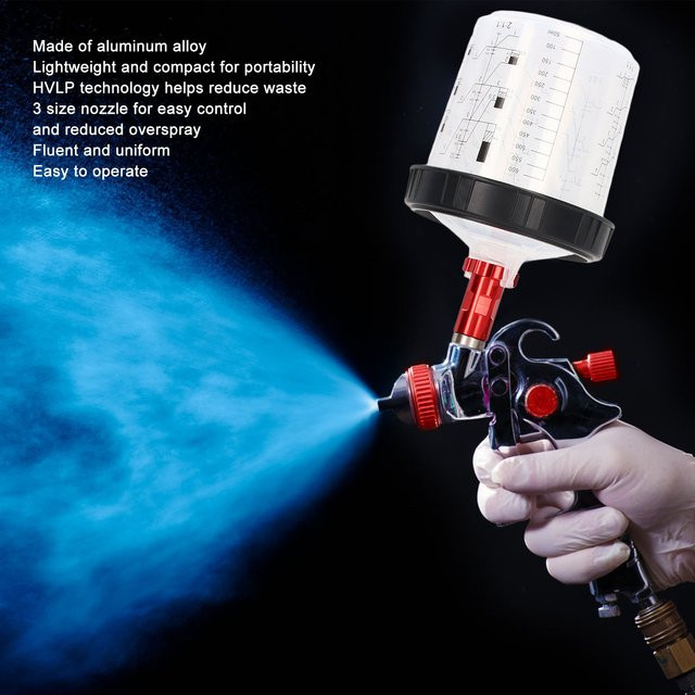 Aramox HVLP Autolack-Spritzpistole Set mit Düsen in 1,4mm, 1,7mm und 2,0mm sowie G1/4 Lufteinlass - Bild 1