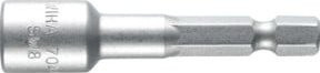 Wiha Steckschlüsseleinsatz magnetisch Standard 55 mm Sechskant 1/4 Zoll Außensechskant 8 in Box silber - Bild 1
