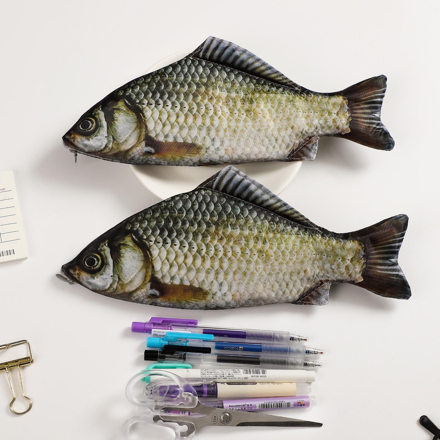 JIANWU Federmäppchen im kreativen Fisch-Design mit großer Kapazität, buntes Stifteetui für die Schule - Bild 4