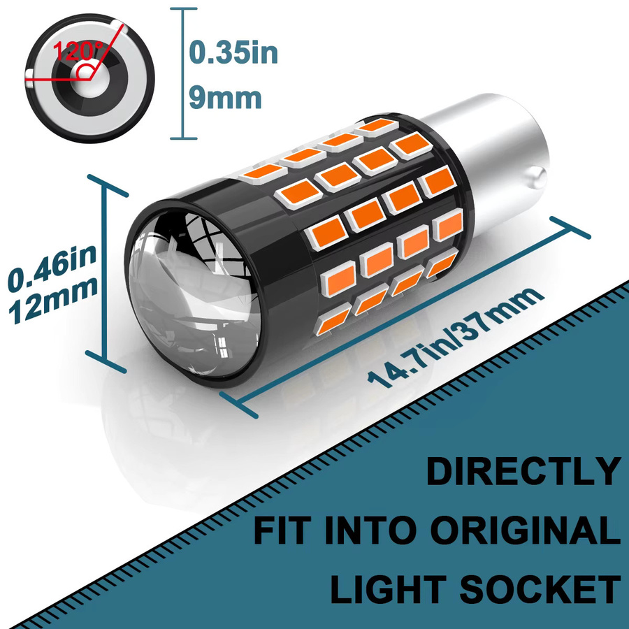 AENVTOL 2er Set Canbus BAY9S H21W LED Rückfahrlicht und Blinker für Audi A3 8V, Mercedes Benz W210 W211 und VW Passat B6 Touran 1T2 - Bild 3