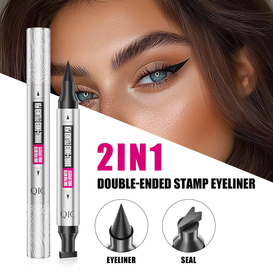 QIC Eyeliner-Stift, doppelseitig, wasserfest - Bild 2