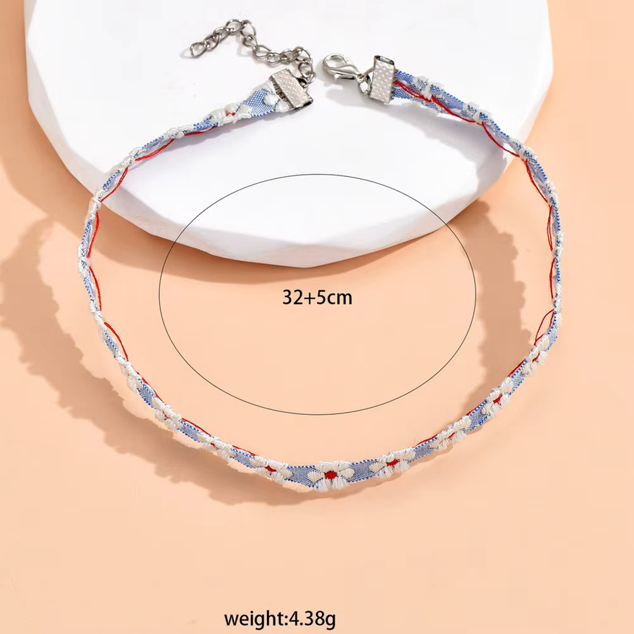 Erpels Halskette, Blumen-Spitzen, Gänseblümchen-Stickerei, Damen - Bild 2