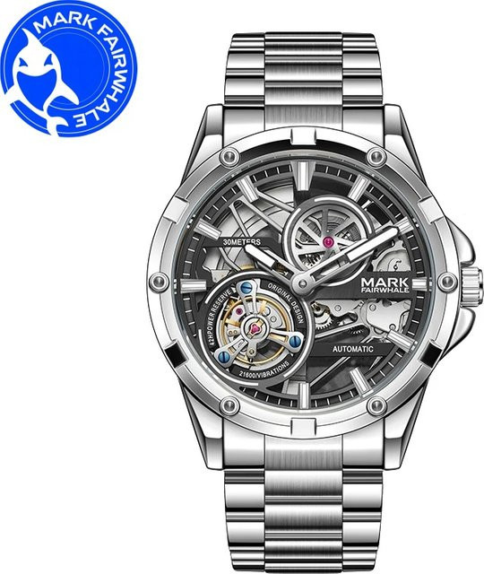 MARK FAIRWHALE Armbanduhr Tourbillon, Automatik, Edelstahl, Schwarz, Herren - Bild 1